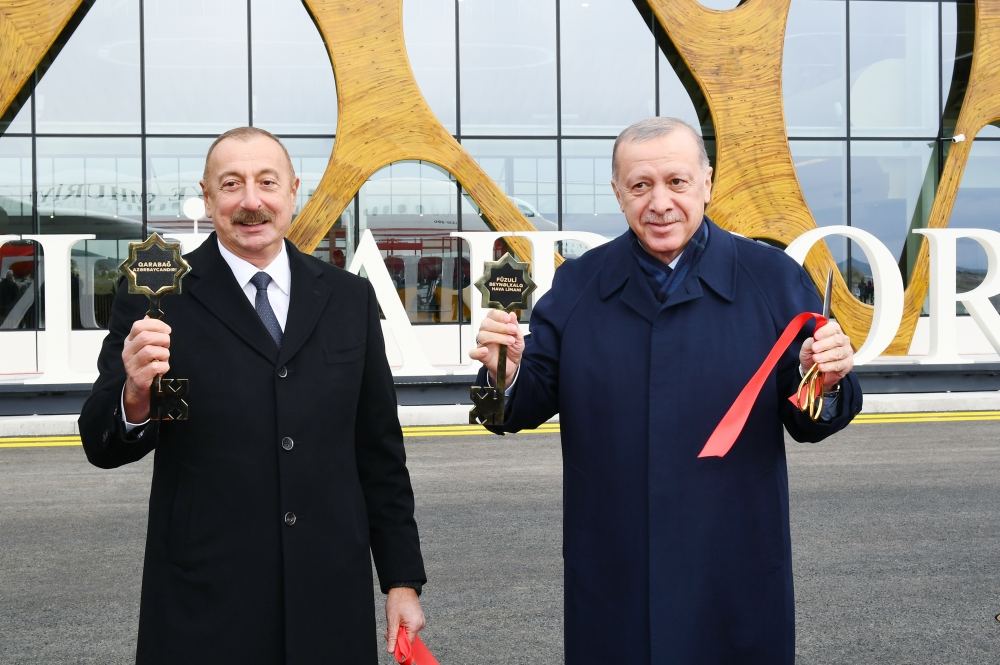 Prezident İlham Əliyev və Rəcəb Tayyib Ərdoğan Füzuli Beynəlxalq Hava Limanının rəsmi açılışını ediblər (FOTO/VİDEO) (YENİLƏNİB)