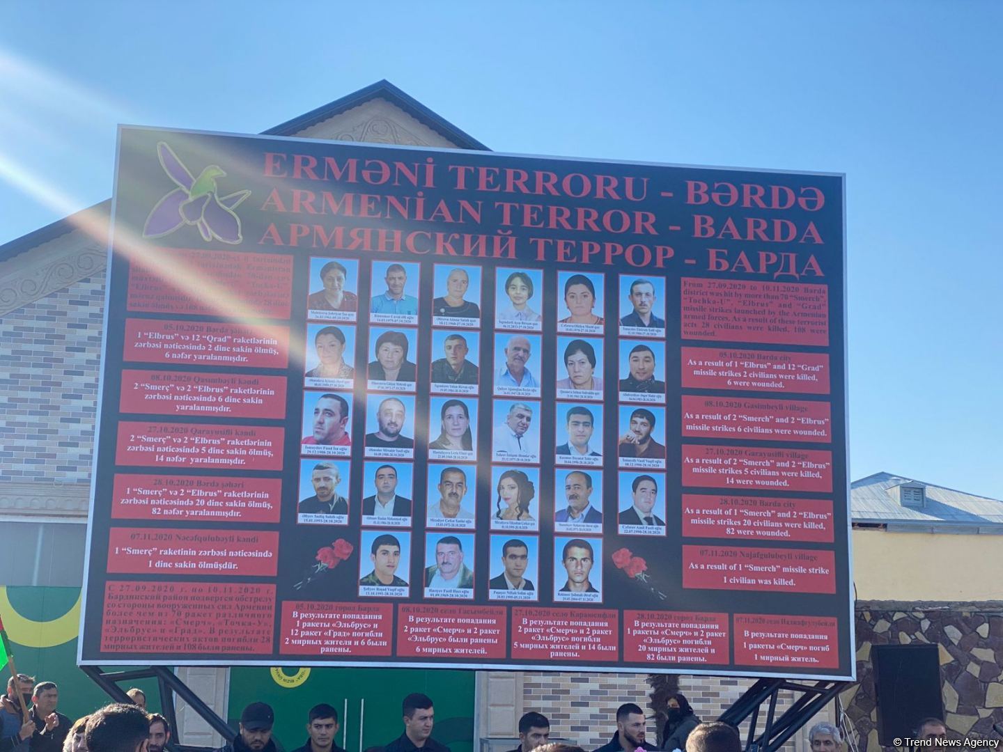 Bərdədə erməni terrorunun qurbanları anılıb (FOTO)