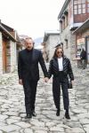 Prezident İlham Əliyev və birinci xanım Mehriban Əliyeva Lahıcdakı Bədöyün məscidində aparılan bərpa-təmir işləri ilə tanış olublar (YENİLƏNİB) (FOTO/VİDEO)