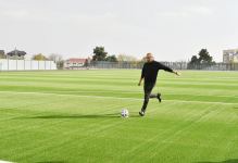 Prezident İlham Əliyev və birinci xanım Mehriban Əliyeva Şamaxı şəhər stadionunun açılışında iştirak ediblər (FOTO/VİDEO) (YENİLƏNİB)