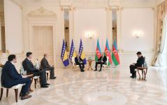 Prezident İlham Əliyev Bosniya və Herseqovinanın Rəyasət Heyətinin üzvü Şefik Caferoviçlə görüşüb (FOTO/VİDEO)