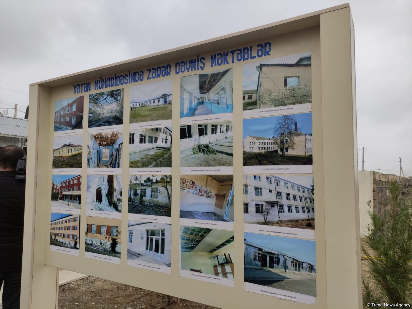 Tərtərdə Ermənistanın atəşi nəticəsində dağılan məktəbin modul tipli yeni binasının açılışı olub (FOTO)