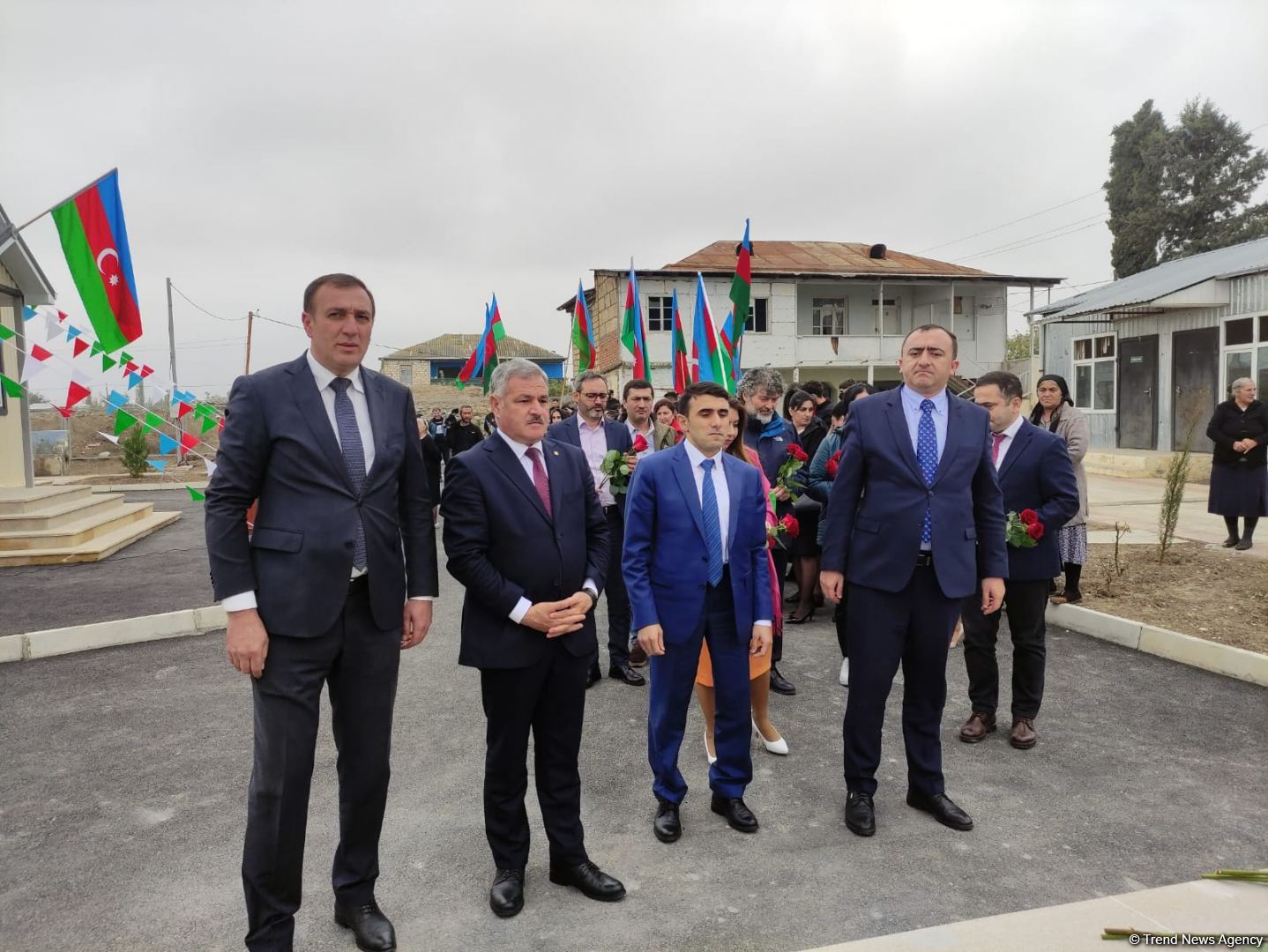 Tərtərdə Ermənistanın atəşi nəticəsində dağılan məktəbin modul tipli yeni binasının açılışı olub (FOTO)