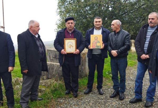Alban-Udi xristian dini icması Xocavəndin Çinarlı kəndinə səfər edib (FOTO)