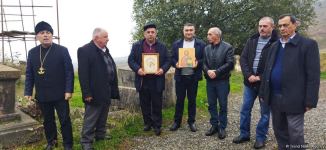 Alban-Udi xristian dini icması Xocavəndin Çinarlı kəndinə səfər edib (FOTO)