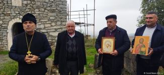 Alban-Udi xristian dini icması Xocavəndin Çinarlı kəndinə səfər edib (FOTO)
