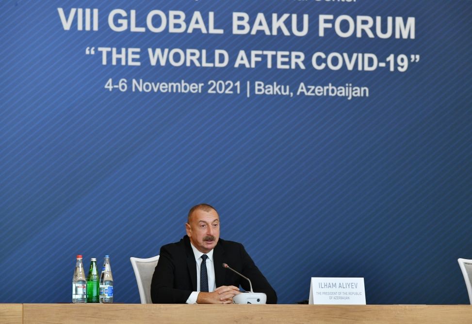 Prezident İlham Əliyev VIII Qlobal Bakı Forumunda çıxış edib (FOTO/VİDEO) (YENİLƏNİB)