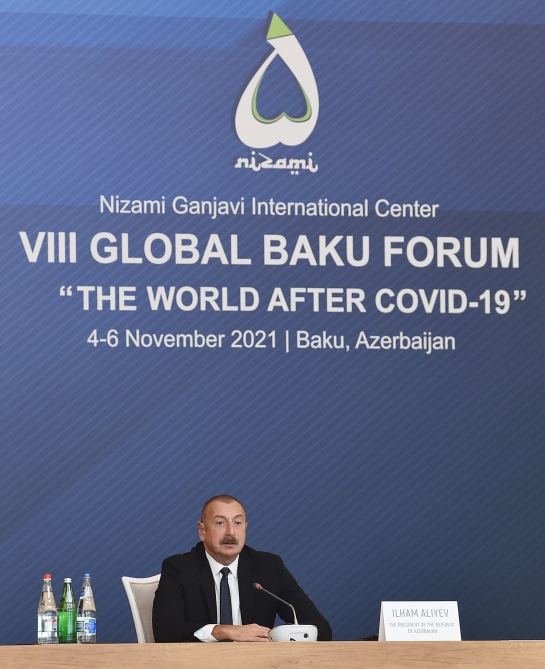 Prezident İlham Əliyev VIII Qlobal Bakı Forumunda çıxış edib (FOTO/VİDEO) (YENİLƏNİB)