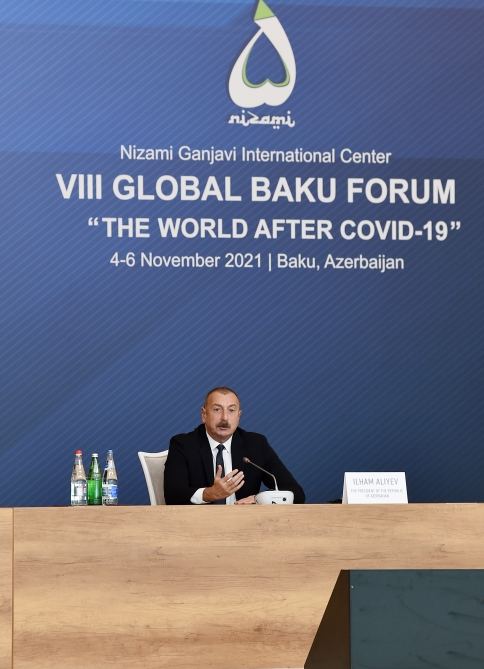 Prezident İlham Əliyev VIII Qlobal Bakı Forumunda çıxış edib (FOTO/VİDEO) (YENİLƏNİB)