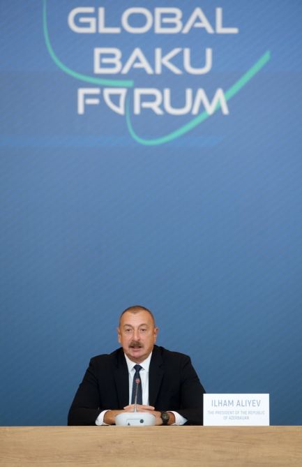 Prezident İlham Əliyev VIII Qlobal Bakı Forumunda çıxış edib (FOTO/VİDEO) (YENİLƏNİB)