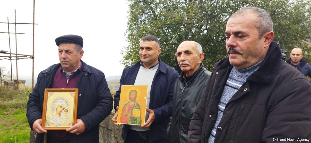 Alban-Udi xristian dini icması Xocavəndin Çinarlı kəndinə səfər edib (FOTO)