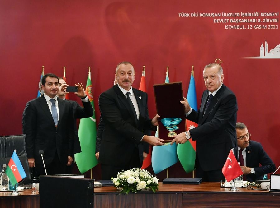 Prezident İlham Əliyevə Türk Dünyasının Ali Ordeni təqdim edildi (FOTO/VİDEO)