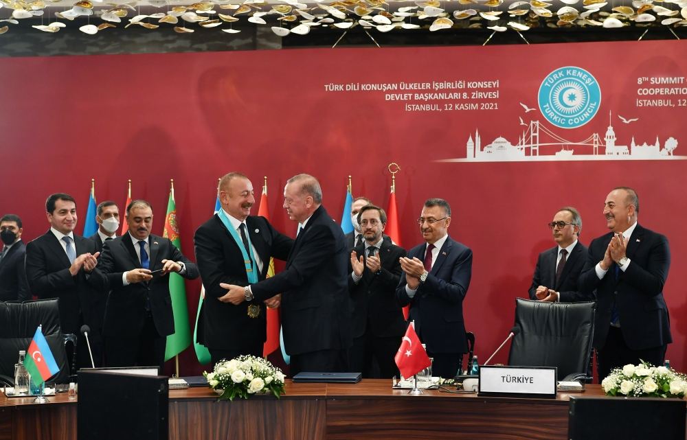 Prezident İlham Əliyevə Türk Dünyasının Ali Ordeni təqdim edildi (FOTO/VİDEO)