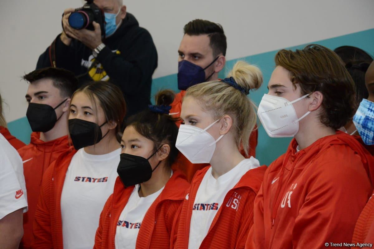 ABŞ səfiri Bakıda Milli Gimnastika Arenasında olub (FOTO)