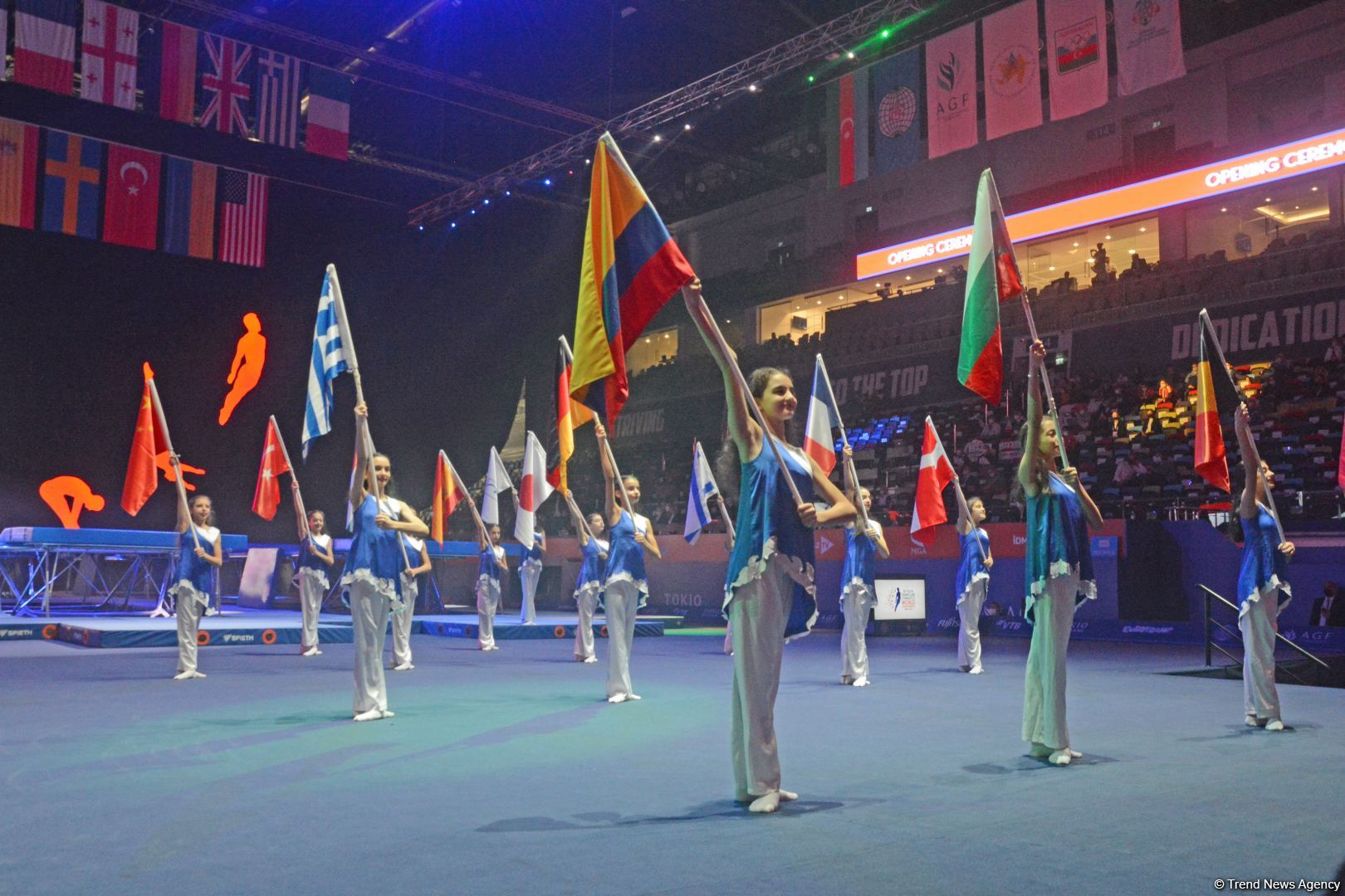 Bakıda Batut Gimnastikası və Tamblinq üzrə 35-ci Dünya Çempionatının açılış mərasimi keçirilib (FOTO)