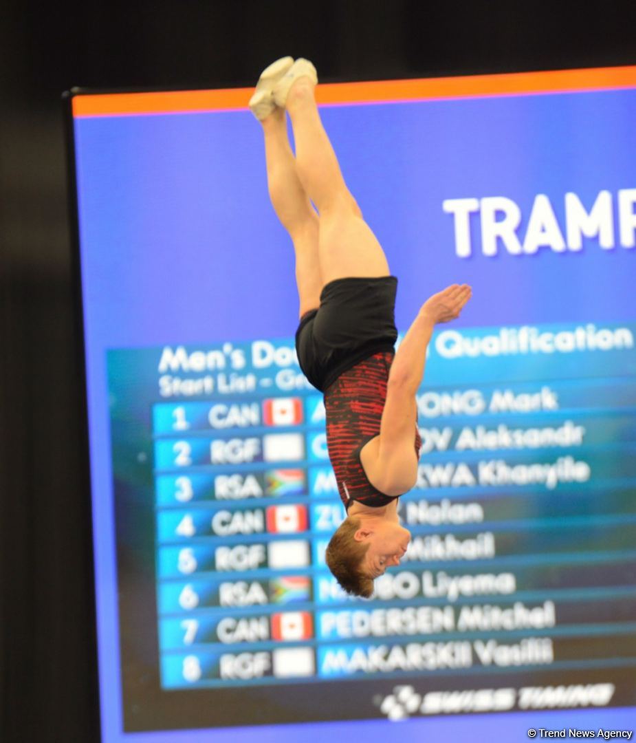 Batut Gimnastikası və Tamblinq üzrə 35-ci Dünya Çempionatının birinci günündən ən maraqlı görüntülər (FOTO)