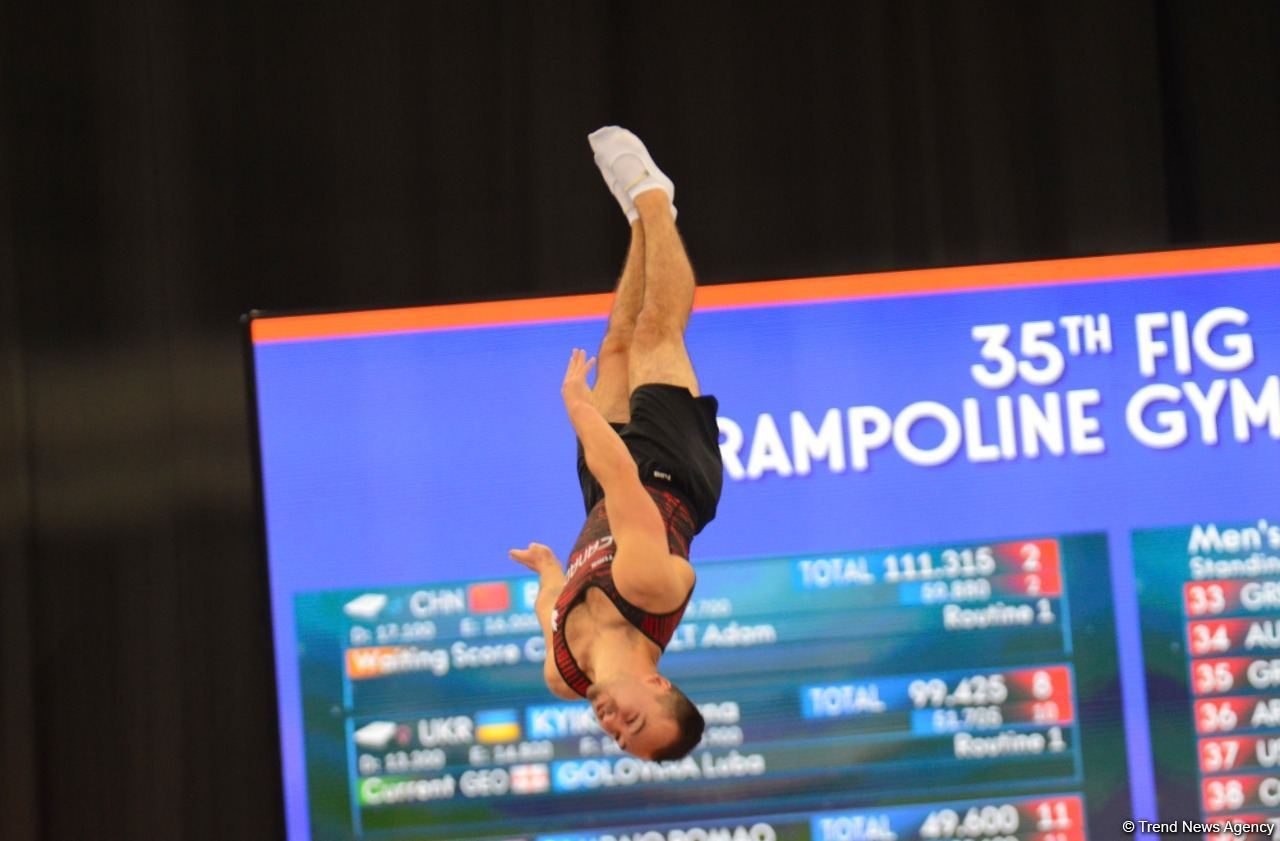 Batut Gimnastikası və Tamblinq üzrə 35-ci Dünya Çempionatının birinci günündən ən maraqlı görüntülər (FOTO)