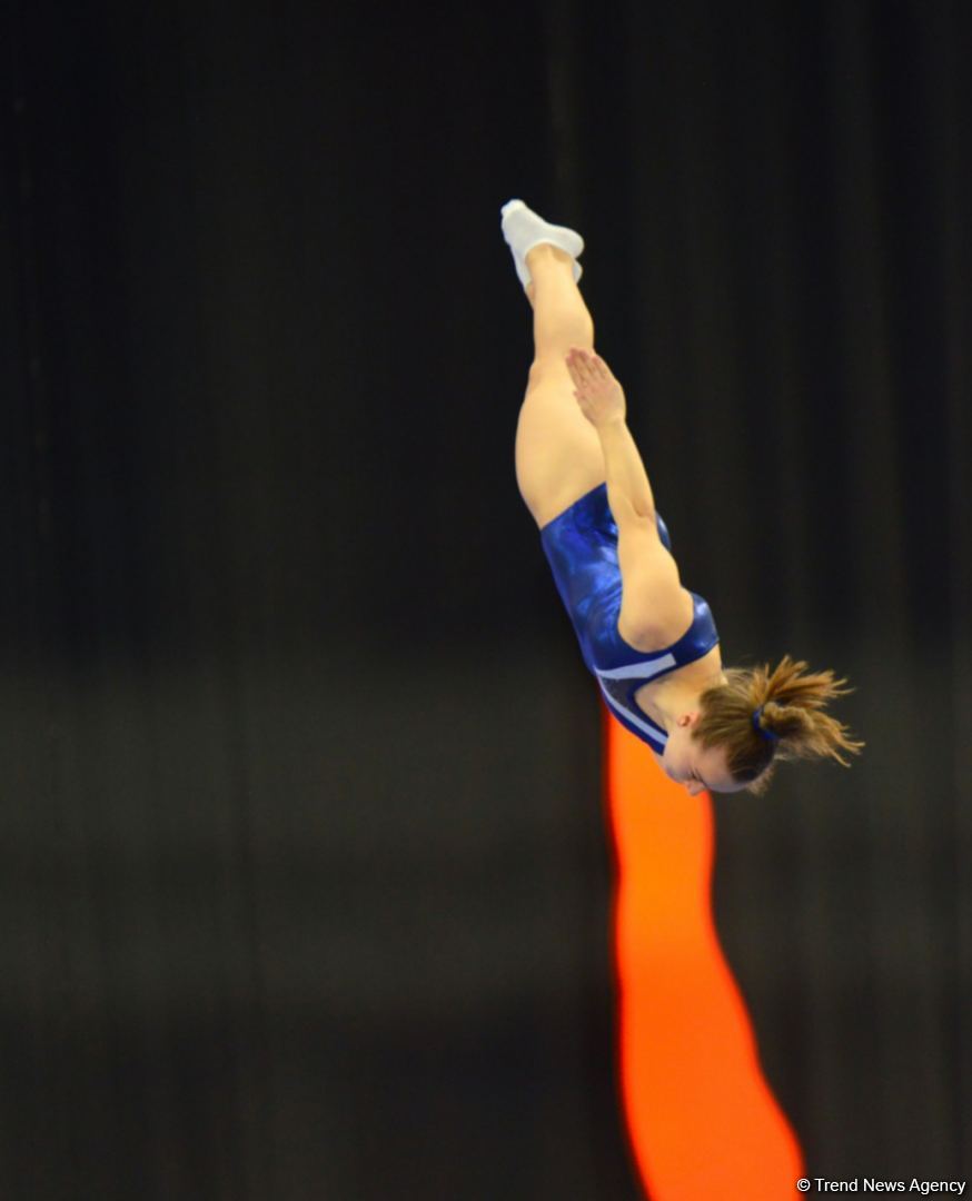 Batut Gimnastikası və Tamblinq üzrə 35-ci Dünya Çempionatının birinci günündən ən maraqlı görüntülər (FOTO)