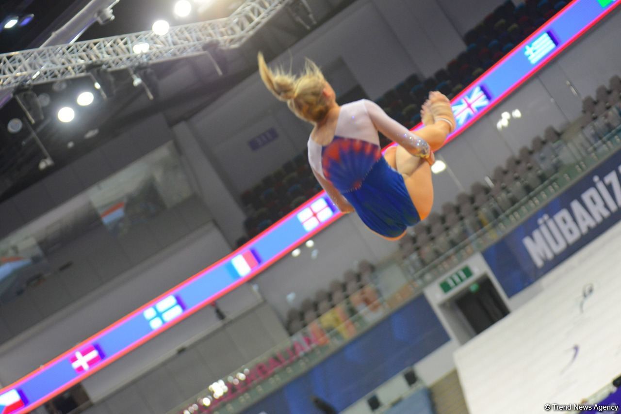 Bakıda Batut Gimnastikası və Tamblinq üzrə 35-ci Dünya Çempionatının birinci günü start götürüb (FOTO)