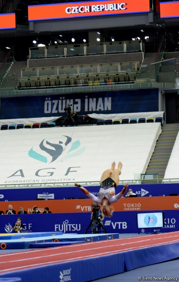 Bakıda Batut Gimnastikası və Tamblinq üzrə 35-ci Dünya Çempionatının birinci günü start götürüb (FOTO)