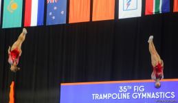 Bakıda Batut Gimnastikası və Tamblinq üzrə 35-ci Dünya Çempionatının ikinci günü start götürüb (FOTO)