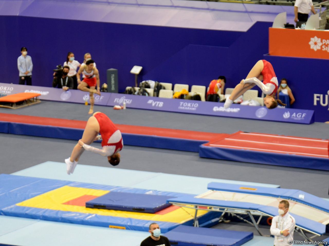 Bakıda Batut Gimnastikası və Tamblinq üzrə 35-ci Dünya Çempionatının ikinci günü start götürüb (FOTO)