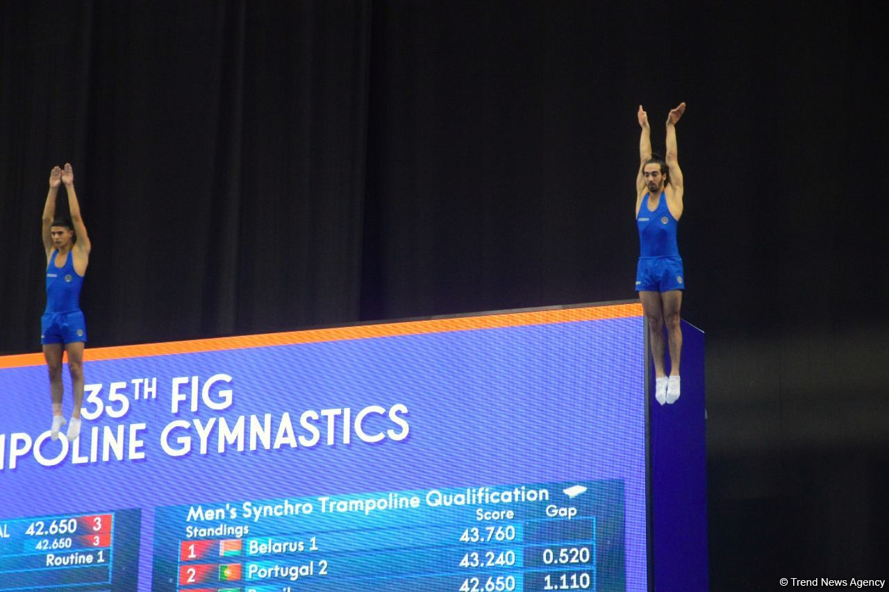 Bakıda Batut Gimnastikası və Tamblinq üzrə 35-ci Dünya Çempionatının ikinci günü start götürüb (FOTO)