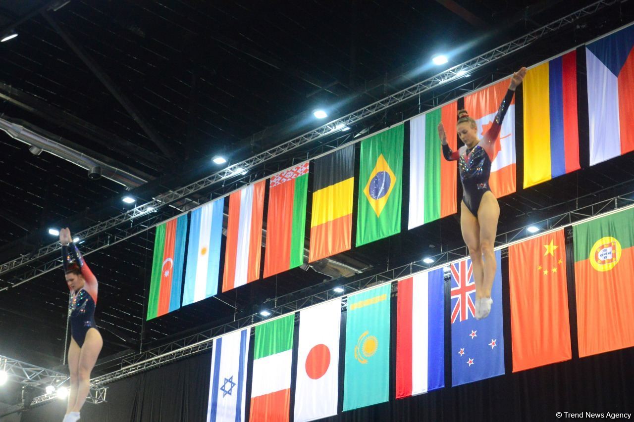 Bakıda Batut Gimnastikası və Tamblinq üzrə 35-ci Dünya Çempionatının ikinci günü start götürüb (FOTO)