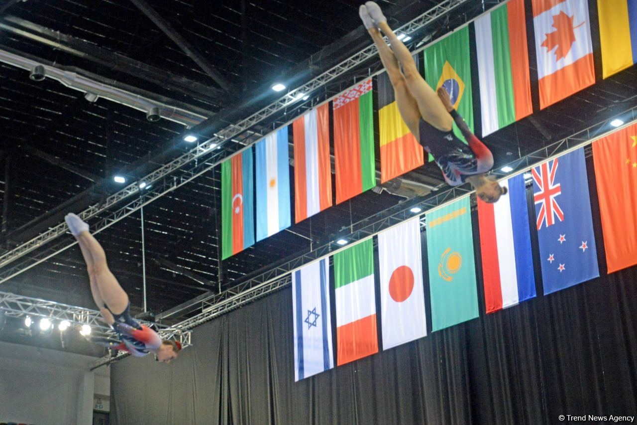 Bakıda Batut Gimnastikası və Tamblinq üzrə 35-ci Dünya Çempionatının ikinci günü start götürüb (FOTO)