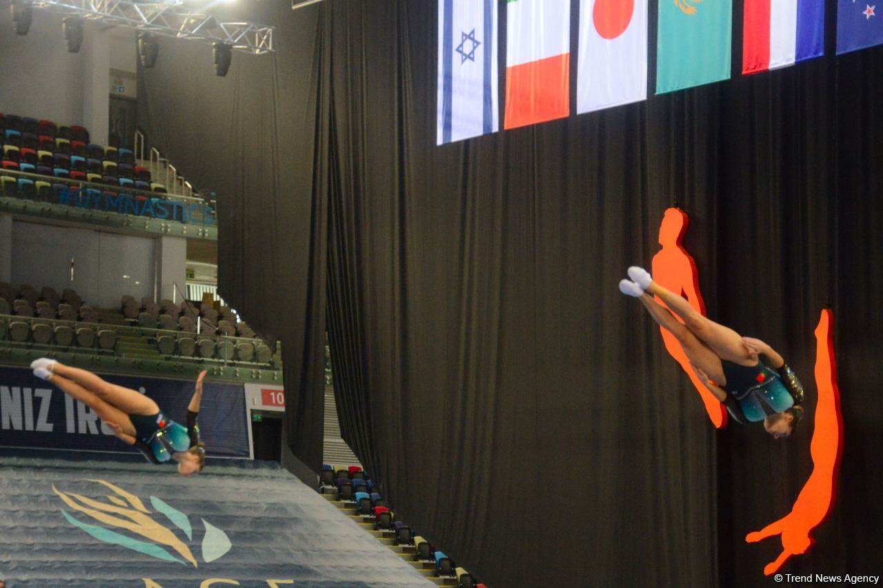 Bakıda Batut Gimnastikası və Tamblinq üzrə 35-ci Dünya Çempionatının ikinci günü start götürüb (FOTO)