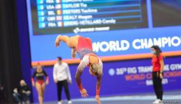 Batut Gimnastikası və Tamblinq üzrə Dünya Çempionatında finallar başlayıb (FOTO)