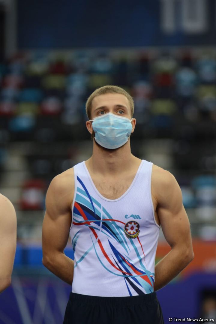 Azərbaycan gimnastı Mixail Malkin Bakıda keçirilən DÇ-nin finalında çıxış edib (FOTO)