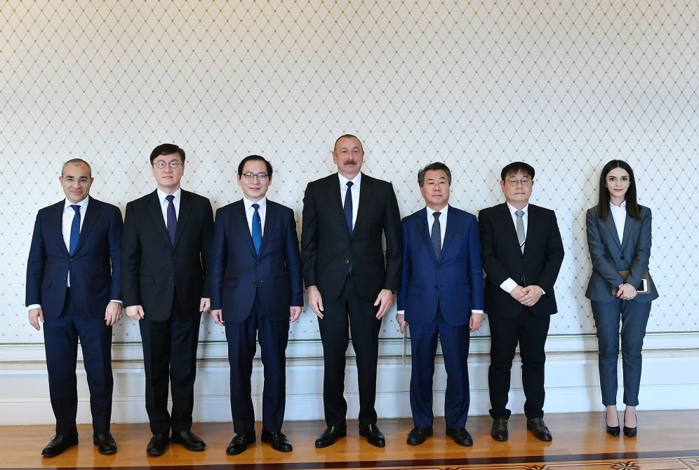 Prezident İlham Əliyev Koreya Prezidenti yanında Şimali İqtisadi Əməkdaşlıq Komitəsinin sədrini qəbul edib (FOTO/VİDEO) (YENİLƏNİB)