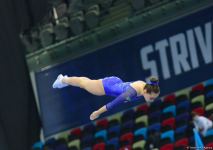 Milli Gimnastika Arenasında Batut Gimnastikası üzrə Dünya Yaş Qrupları Yarışları davam edir (FOTO)