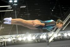 Milli Gimnastika Arenasında Batut Gimnastikası üzrə Dünya Yaş Qrupları Yarışları davam edir (FOTO)