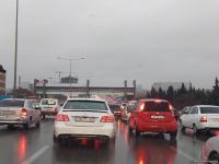 Bakı-Sumqayıt yolunda tıxac yaranıb (FOTO)
