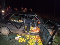 Yevlaxda ağır qəza baş verib, bir nəfər ölüb (FOTO)