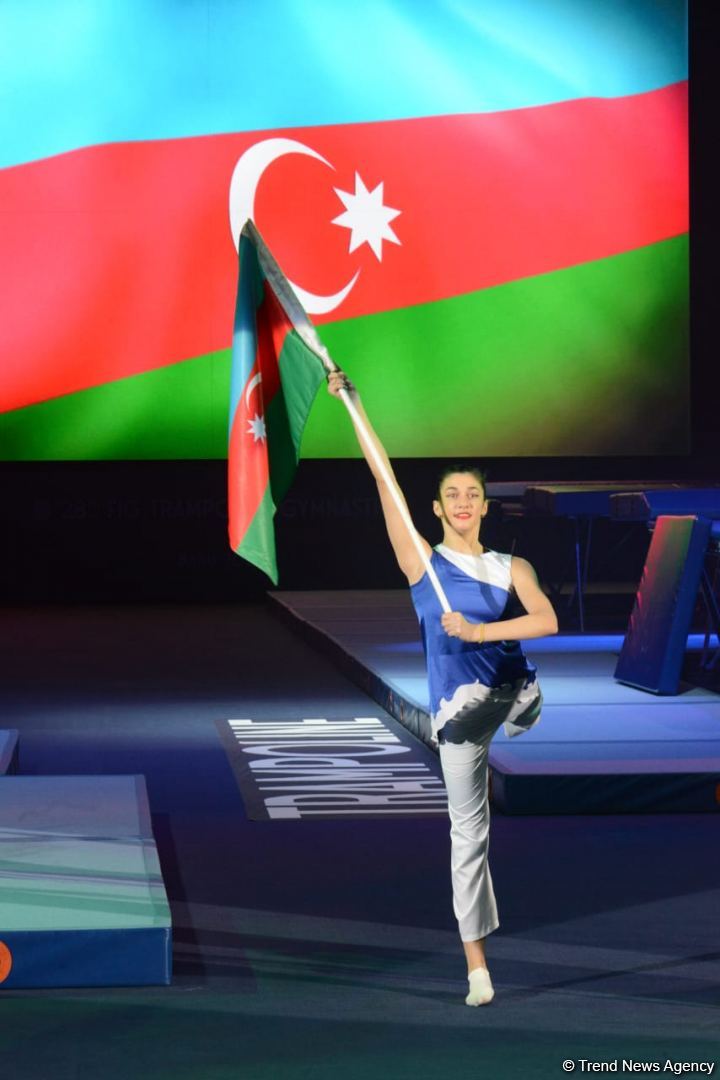 Bakıda Batut Gimnastikası üzrə 28-ci Dünya Yaş Qrupları Yarışlarının açılış mərasimi keçirilib (FOTO)