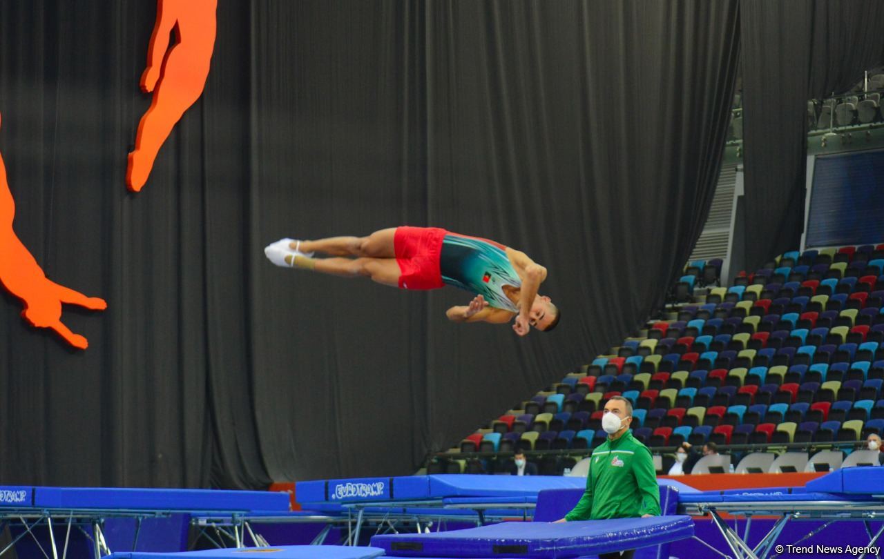 Bakıda Batut Gimnastikası üzrə 28-ci Dünya Yaş Qrupları Yarışları start götürüb (FOTO)