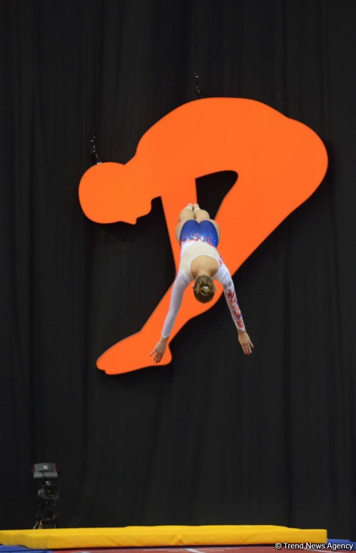 Bakıda Batut Gimnastikası üzrə 28-ci Dünya Yaş Qrupları Yarışları start götürüb (FOTO)