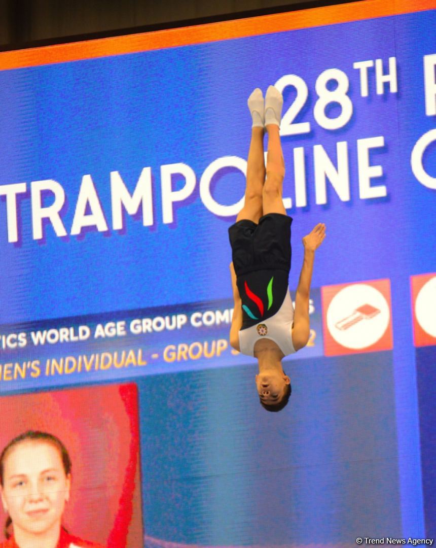 Milli Gimnastika Arenasında Batut Gimnastikası üzrə Dünya Yaş Qrupları Yarışları davam edir (FOTO)