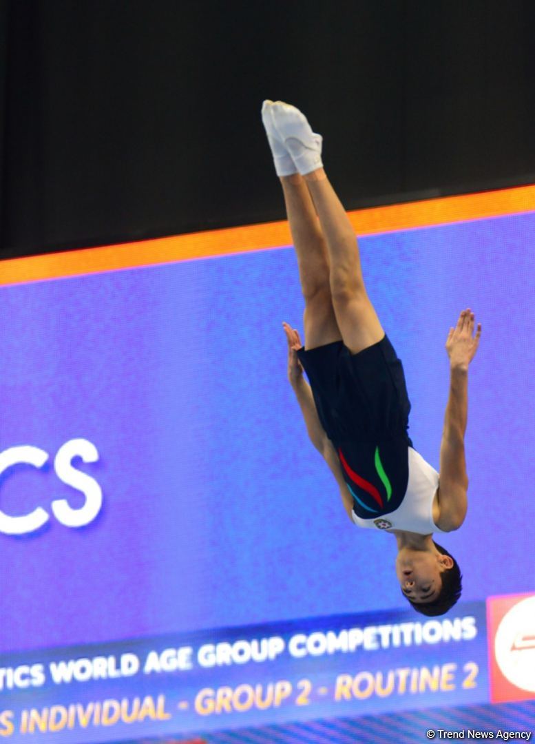 Milli Gimnastika Arenasında Batut Gimnastikası üzrə Dünya Yaş Qrupları Yarışları davam edir (FOTO)