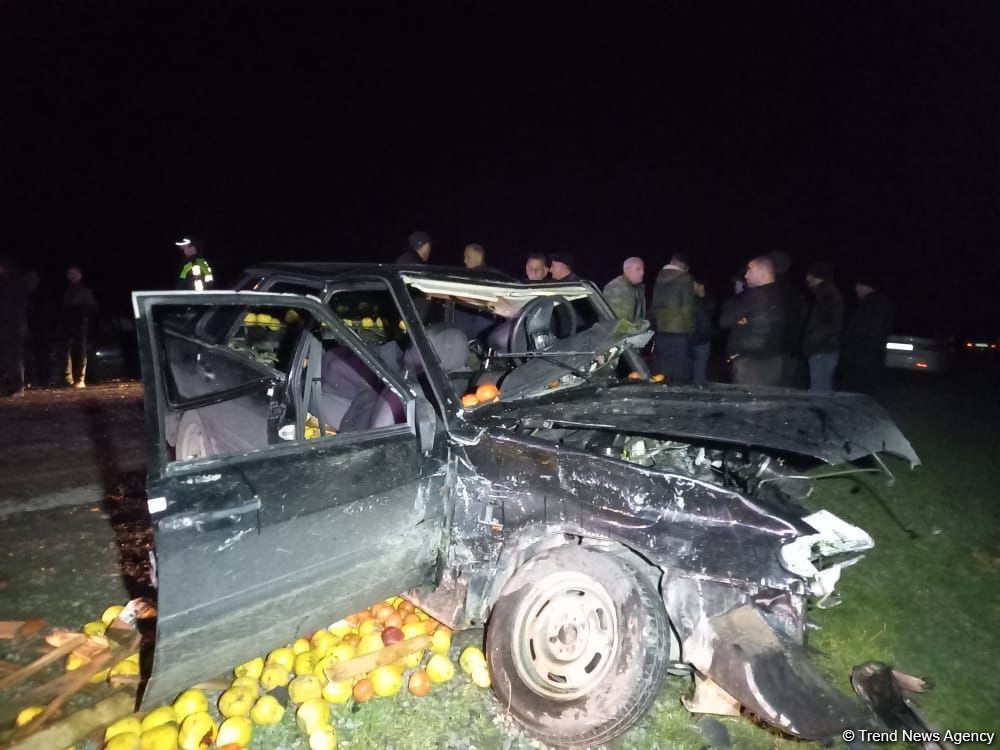 Yevlaxda ağır qəza baş verib, bir nəfər ölüb (FOTO)