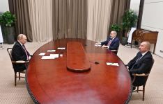 Soçidə Vladimir Putin, Prezident İlham Əliyev və Nikol Paşinyan arasında üçtərəfli görüş keçirilib (FOTO/VİDEO) (YENİLƏNİB)