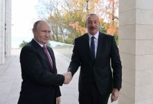 Soçidə Azərbaycan Prezidenti İlham Əliyev ilə Rusiya Prezidenti Vladimir Putin arasında ikitərəfli görüş olub (FOTO/VİDEO) (YENİLƏNİB)