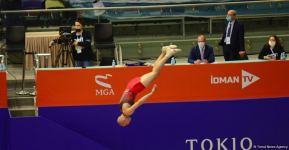 Bakıda Batut Gimnastikası üzrə 28-ci Dünya Yaş Qrupları Yarışlarının ikinci günü start götürüb (FOTO)
