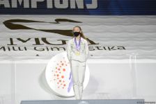Bakıda batut gimnastikası və tamblinq üzrə Dünya Yaş Qrupu yarışlarının ikinci gününün qalibləri mükafatlandırılıb (FOTO)