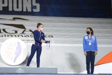Bakıda batut gimnastikası və tamblinq üzrə Dünya Yaş Qrupu yarışlarının ikinci gününün qalibləri mükafatlandırılıb (FOTO)