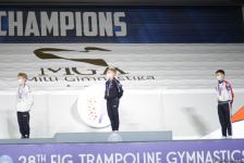 Bakıda batut gimnastikası və tamblinq üzrə Dünya Yaş Qrupu yarışlarının ikinci gününün qalibləri mükafatlandırılıb (FOTO)