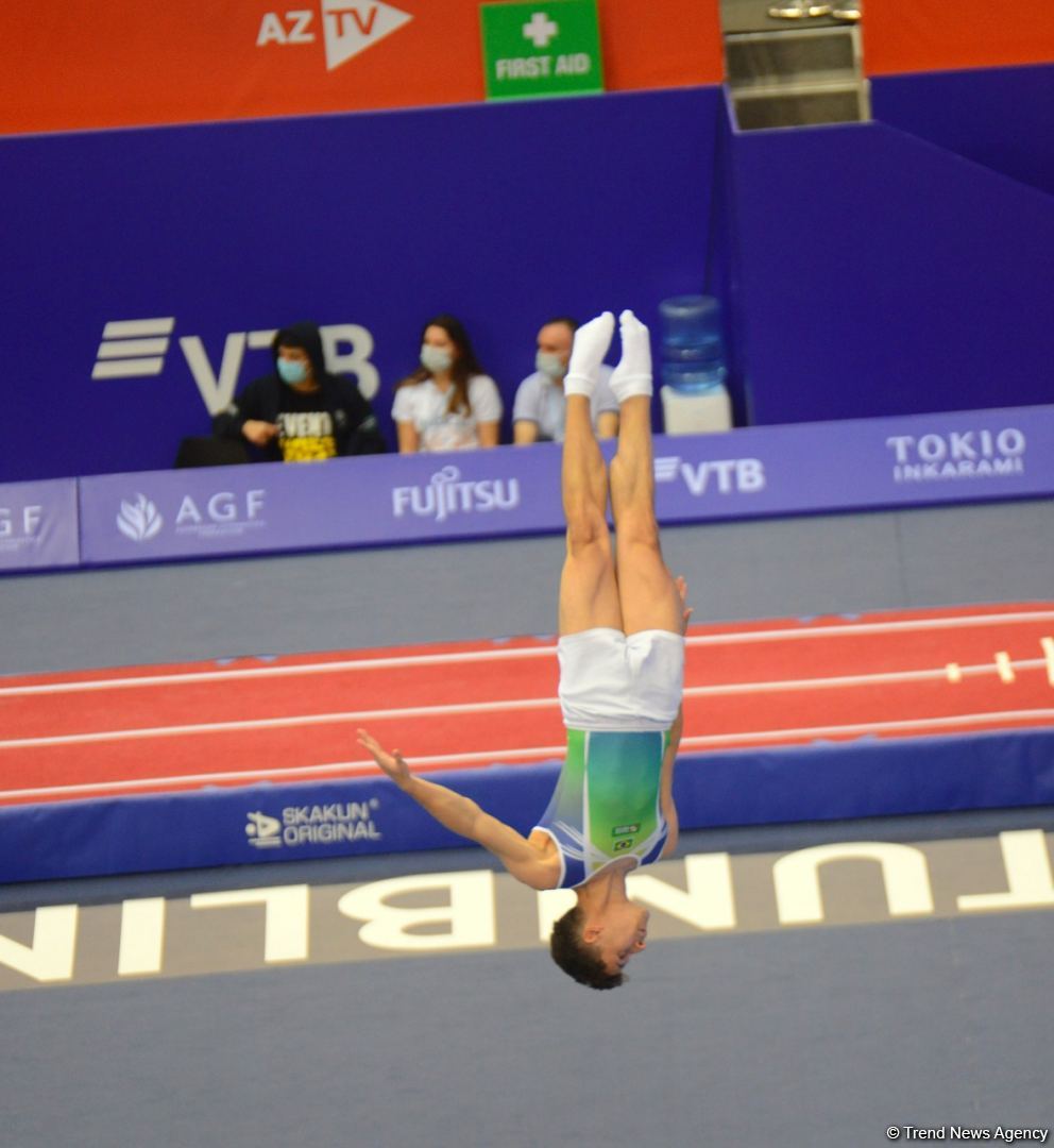 Bakıda Batut Gimnastikası üzrə 28-ci Dünya Yaş Qrupları Yarışlarının ikinci günü start götürüb (FOTO)